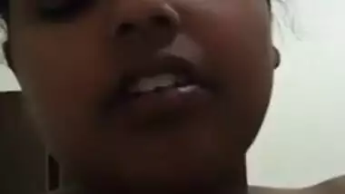 Fatty and naked Indian girl records special porn video for her man