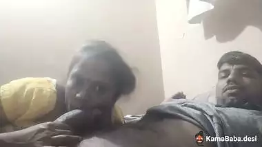 Man records his Bhabhi’s blowjob MMS, sucking his cock