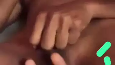 Lover fingering GF pussy before fucking in FSI xxx