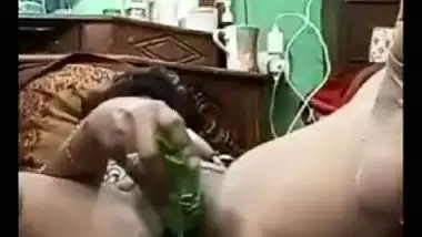 Horny slut masturbating fuck holes for double pleasure