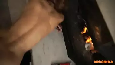 Sofi Puren _ The nymph gets fucked by the fireplace, in the ass and pussy. NIGONIKA POV 2022