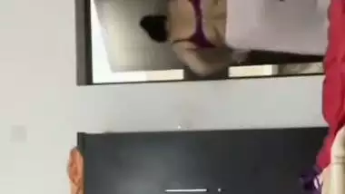 Huge boobs mom naked after bath caught by son viral MMS