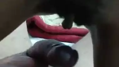 Man presses desi lady’s boobs and makes her ride on his dick