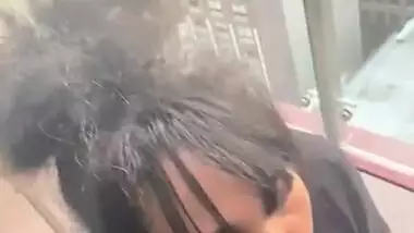 OMG!!!! BLACK GIRL CAUGHT OUTSIDE ON BALCONY SUCKING a BBC!! IT GETS VERY SLOPPY!!!!!