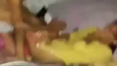 Old man drills his young granddaughter into the bed