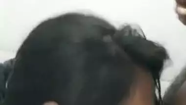 Tamil girl sucking dick inside toilet