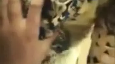 Man touches clothed Desi wife's boobs in point of view porn video