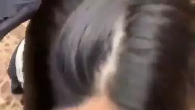 Hyderabad lady enjoys Indian blowjob sex in jungle