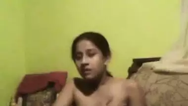 18 yr old couple jerks on a video call in a local sex video