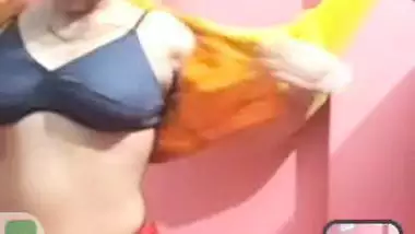 Beautiful Bengali boudi removing blouse and boobs show