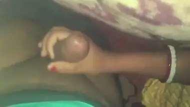 Indian Wife Giving Handjob To Her Husband Brother Inside Blanket And Talking About Sizes Of Their Private Parts - Devar Bhabhi