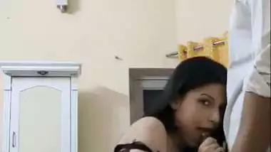 Sexy babe gives an Indian blowjob to her stepbrother