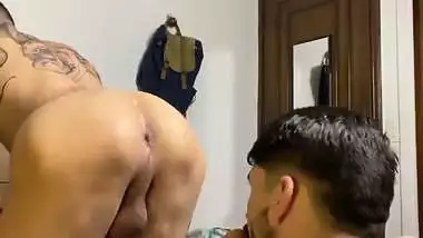 Man licks roommate’s asshole and fucks him in desi gay porn