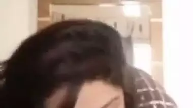 Wife’s blowjob and nude GF on video call sex