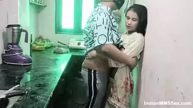 Indian Maid Hot Fucking In Kitchen While Cleaning Blowjob To Hot Sex