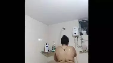 Chubby Indian Takes Shower then Masturbates
