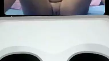 Tamil girlfriend sits naked for boyfriend to masturbate