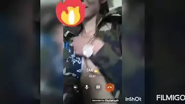 Desi military officer fingering for her bf in video call part 2