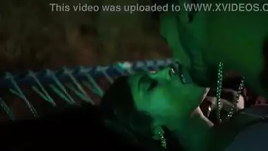 A horny guy bangs his slut GF under the sky at night